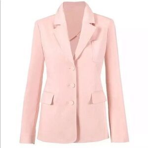 Women's Cabi #5656 GRACE BLAZER Light Pink Cotton Blend Jacket Size 2